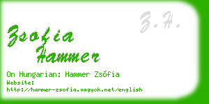 zsofia hammer business card